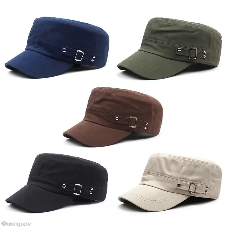Snapback Hat Flat - Gorra del ejército para hombre y